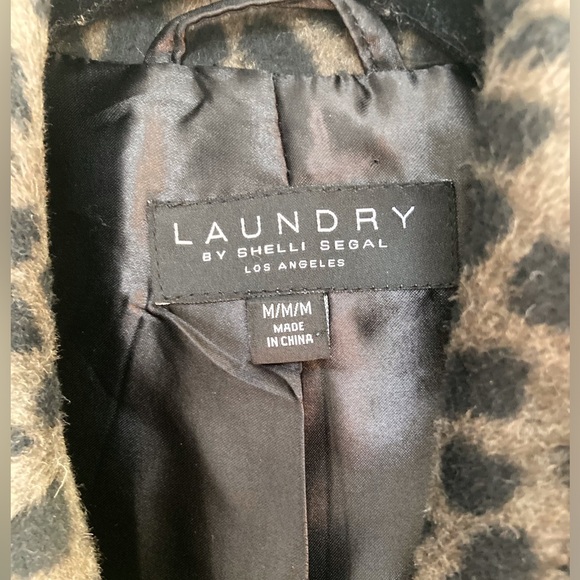 Shelli Segal WM SZM Fitted Animal Print Mid Length Jacket Contemporary Career - Picture 2 of 16